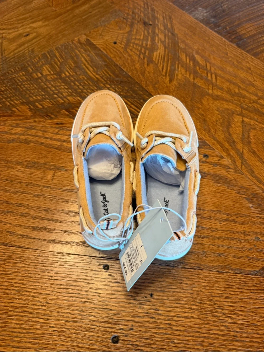Cat & Jack Kids Tan Suede Boat Shoes